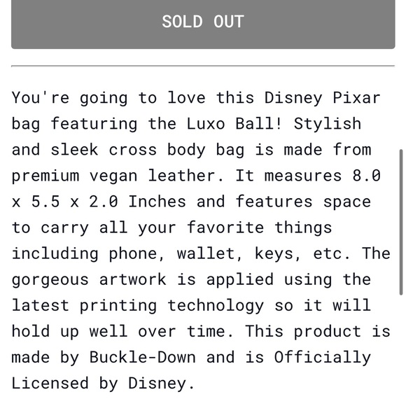 ‘Crossbody Wallet’ Pixar Luxo Ball - Picture 7 of 12